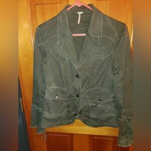 Free People Olive Utility Jacket Size XS